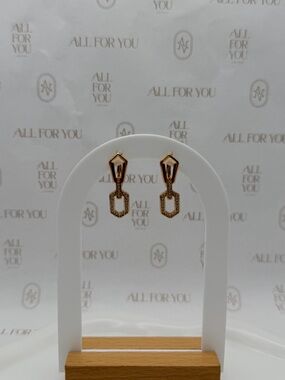 Gold Filled Geometric Drop Earrings ✨ Dainty Chic Statement Dangles